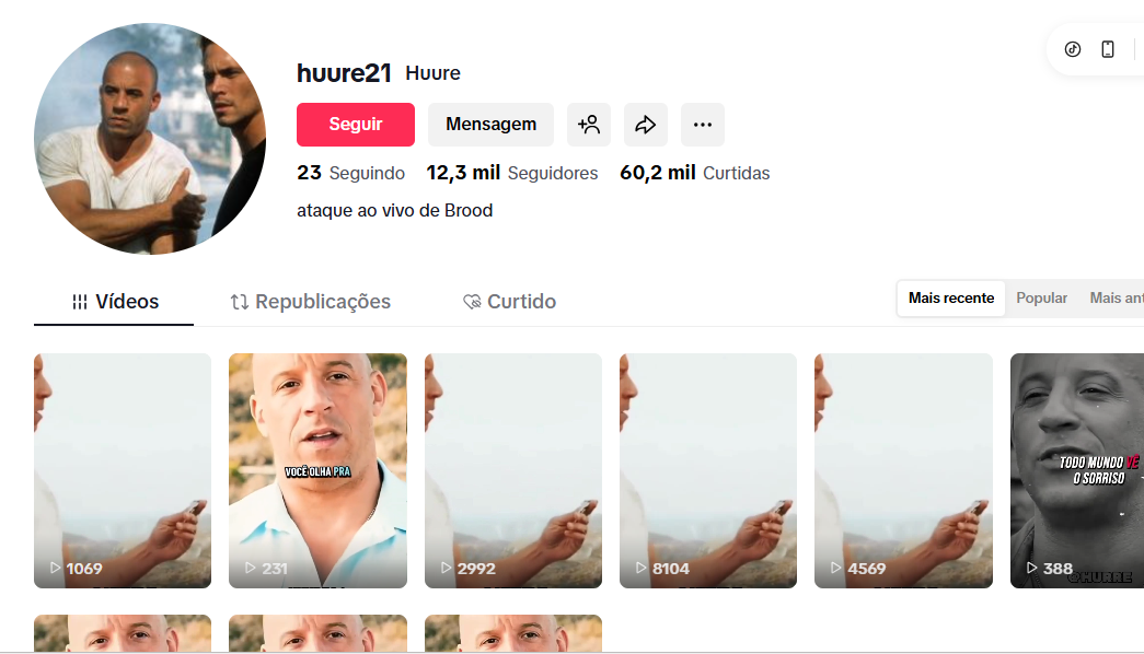 Captura de tela 2026-03-23 085902 CONTA TIKTOK | 12K+ SEG | 60K CURT | MOTIVACIONAL | PERFIL ENGADO E PRONTO P/ CRESCER E MONETIZAR 💰 - Imagem 1