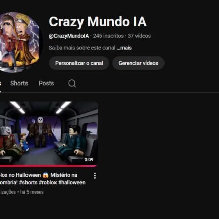 Canal Top vídeos de Entretenimento feitos com I.A crescendo com 245 inscritos