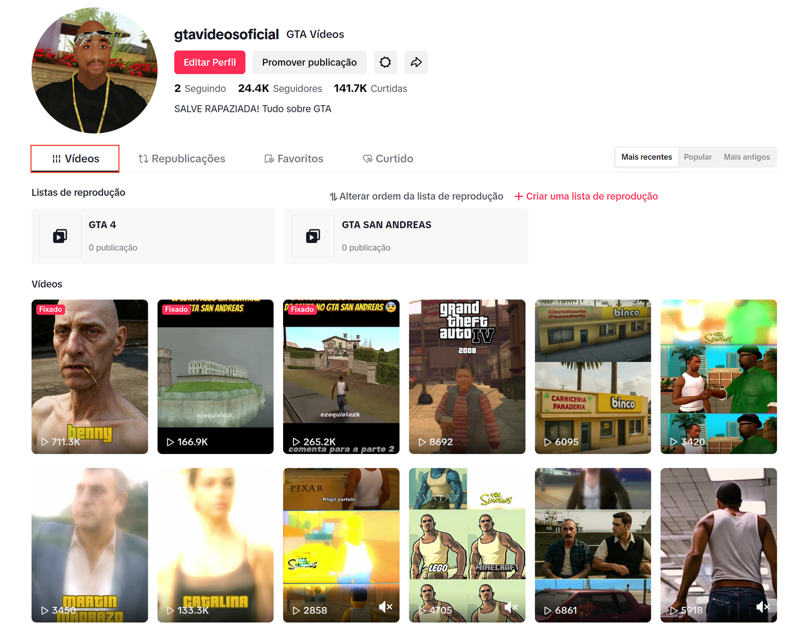 Captura de tela 2026-03-30 105511 Conta nicho GTA no TikTok - Imagem 1