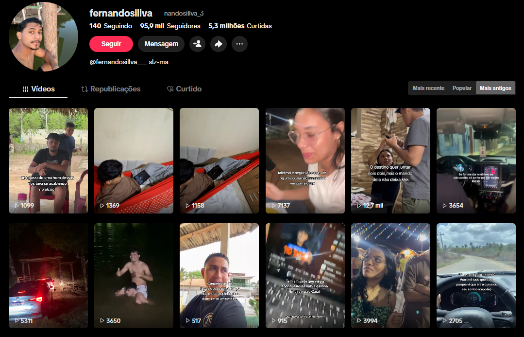 Captura de tela 2026-04-06 211248 CONTA TIKTOK | 95,9K SEG | 5,3 MILHÕES CURT | PERFIL ENGAJADO | POTENCIAL de MONETIZAÇÃO🔥 - Imagem 1