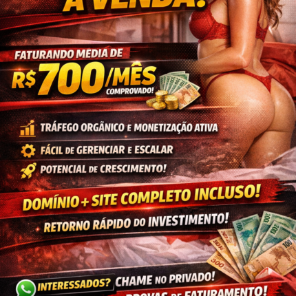 Site Adulto Gerando Renda de 700 Reais Por Mês