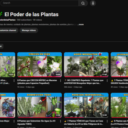 CANAL DARK de PLANTAS +400 INSCRITOS !!!