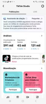 CONTA TIKTOK COM 98K DE SEGUIDORES SUBINDO MUITO PERTINHO DOS 100K. MUITO ENGAJAMENTO VÍDEO COM MAIS DE 1 MILHÃO DE VIEWS!!! ( oferta Única) - Imagem 2