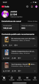 Canal 2.1 mil inscritos + 1 milhão de visualizações, Canal já Engajado!!!