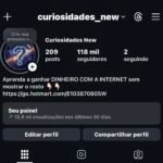Conta no Instagram com 118k de seguidores