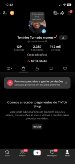 Tiktok viral rendendo sozinho 2k seguidores ( Shop Liberado sem documento pronta pra faturar 🤑)