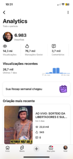 Canal de shorts (nicho futebol ) 6900 inscritos semi-monetizado - Imagem 2