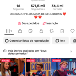 TikTok séries e filmes 1M alcance, 571k seguidores, Monetizado com TikTok shope pronto pra ganhar 💰