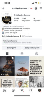 Insta + de 1M MOTIVAÇÃO, stores pegando 130k últimos 7 dias: possue gmail criação, público br, valor promocional de 180k por 120k