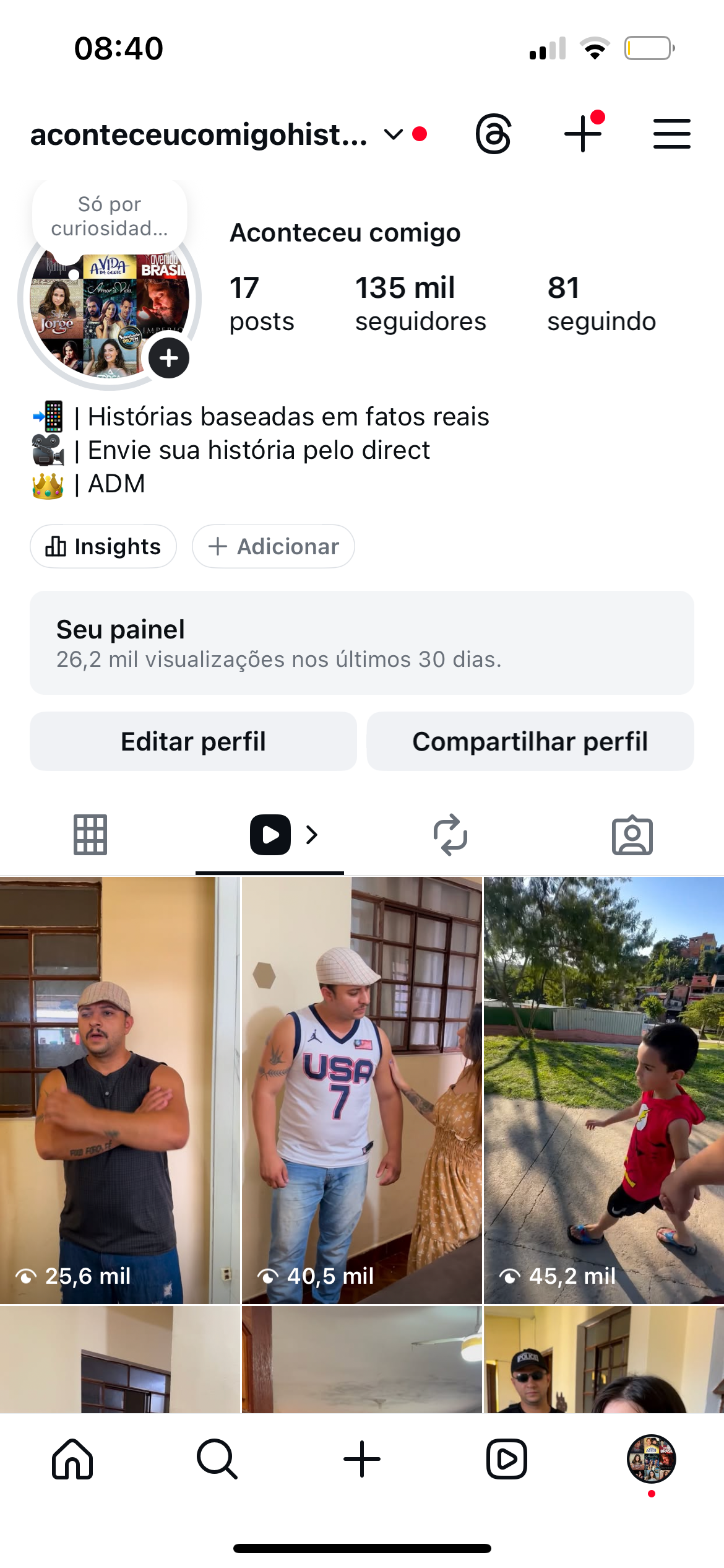 IMG_8157 Insta 135k, 95% br, 80% seguidores feminino: conta prime motivacional e de histórias, valor promocional só hoje de 4200 por apenas 2.747 - Imagem 1