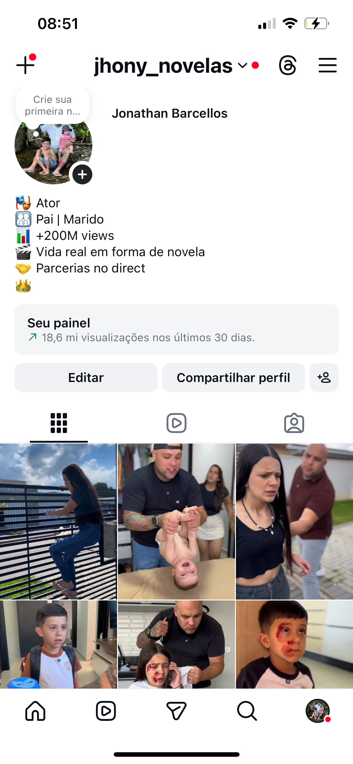 IMG_8159 Ista 18 Milhões de alcance, 205 mil seguidores: br 95% : conta viralizando histórias e motivação: valor promo de 6500 por apenas 4397 - Imagem 1