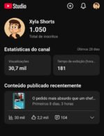 Canal YouTube Shorts – 1.000+ Inscritos