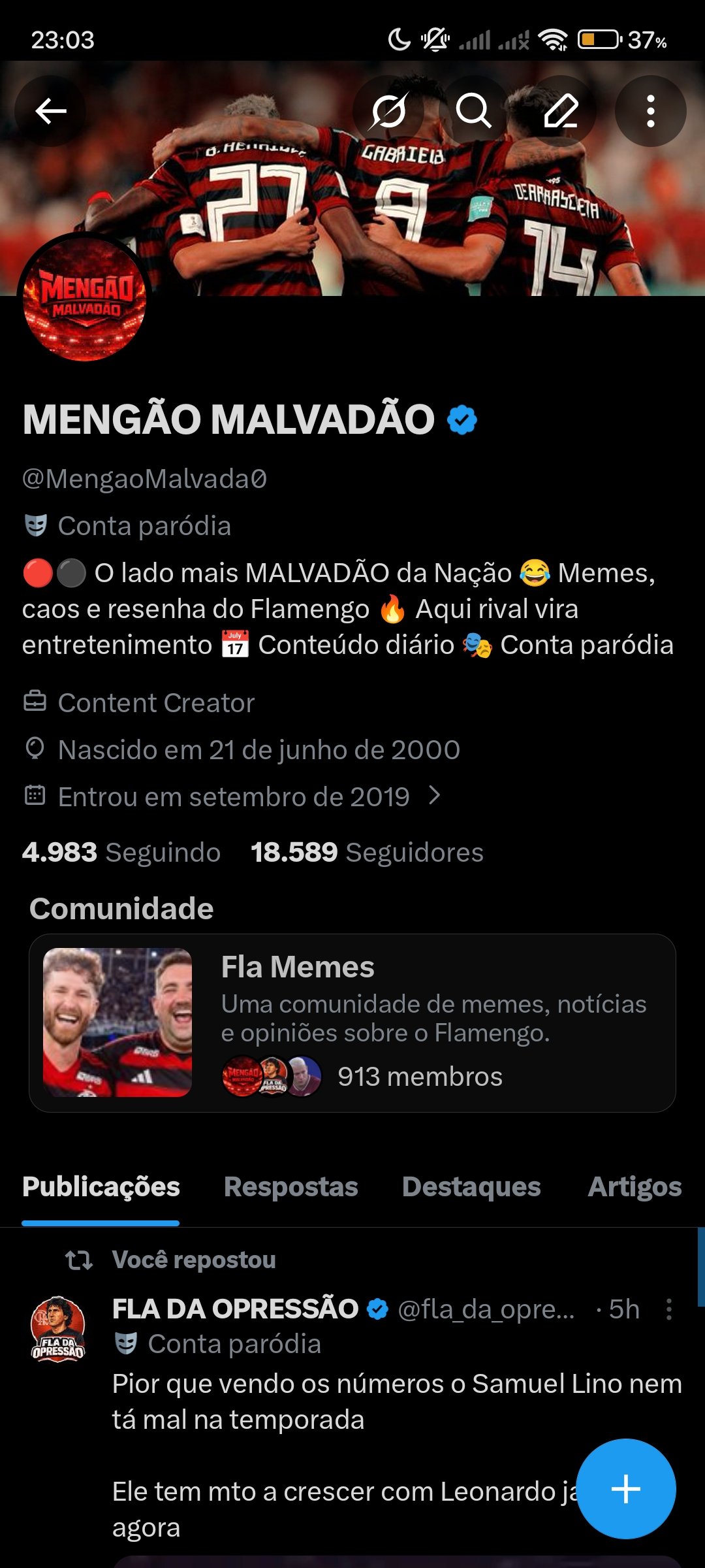 Screenshot_2026-03-15-23-03-47-406_com.twitter.android Página mengão malvadão twitter - Imagem 1