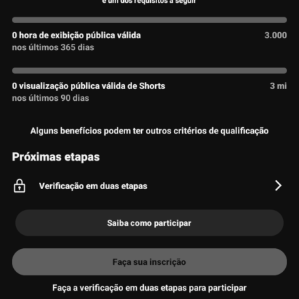 Canal De 26k de inscritos não monetizado