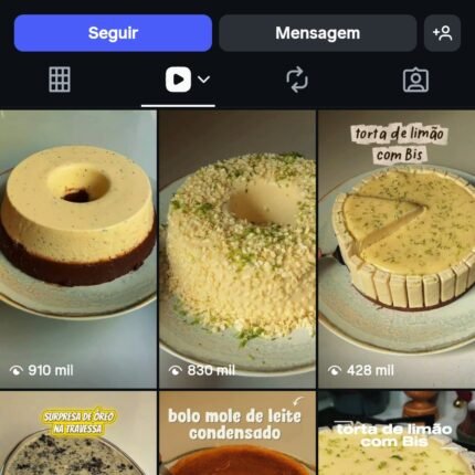 Página de receitas com 19 mil
