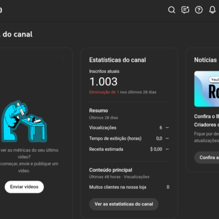 CANAL MONETIZADO SEM STRIKE ADSENSE LIBERADO 1000 INSCRITOS