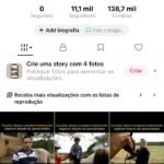 Tiktok com 11,1k de seguidores, pronto para ser monetizado