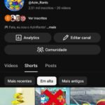 CANAL DO YOUTUBE 2K DE SEGUIDORES