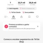 CONTA DO TIKTOK MONETIZADA + SHOP ATIVO 22,9K SEGUIDORES (ENGAJAMENTO REAL)