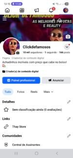 2 páginas no Facebook