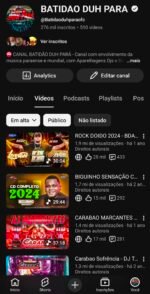 Canal de música engajado com 276 Mil Inscritos