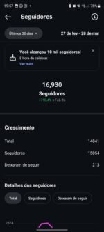 Conta com quase 17K de seguidores 100% autênticos e orgânicos - Imagem 2