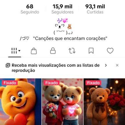 Vendo conta do tiktok,ativo para tiktok shop, com total de 16 mil seguidores, e 93,1 mil visualizações maravilhosas...aproveite