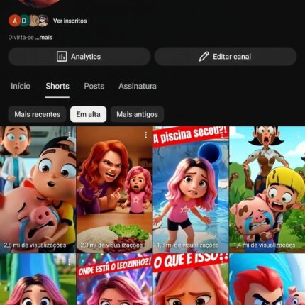 Canal YouTube Animação 3D - 192K Inscritos + Selo Verificado ✅