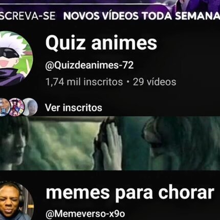 COMBO DE 2 CANAIS DO YOUTUBE POR APENAS 400 REAIS!