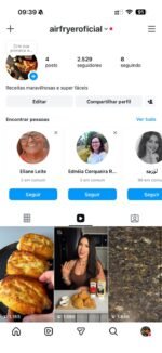 Instagram antigo de 2022 conta sem nenhuma restrição Nicho Receitas com 2500 seguidores - Imagem 3