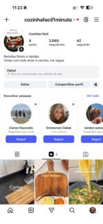 CONTA ANTIGA DE 2014 NICHO VIRAL DE CULINÁRIA APROVEITE PODE REVENDER ESTA MUITO BARATO