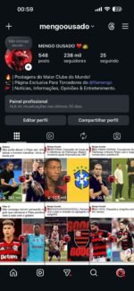 Instagram viral , @mengoousado nicho Futebol com +230 mil Seguidores - Imagem 4