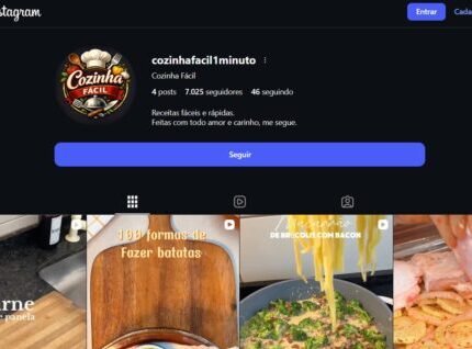 🔥 CONTA DE RECEITAS DO INSTAGRAM CRIADA EM 2014 (12 ANOS) – ALGORITMO AMA CONTAS ANTIGAS! 7K SEGUIDORES, 100% LIMPA E PRONTA PRA VIRALIZAR 🚀