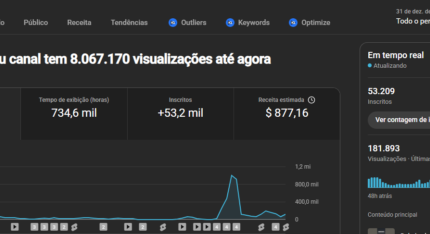 Canal YouTube 53 mil inscritos à venda