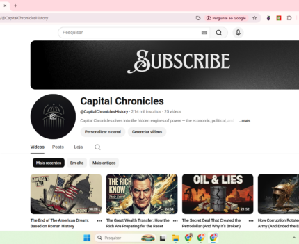 Canal Dark Monetizado em Nicho de Alto CPM INGLÊS (Economia/História)