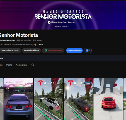 Canal Youtube 33K Inscritos + 7 Milhões de VIEWS - Nicho Games
