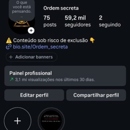 Conta Instagram com 59 mil seguidores reais e ativos