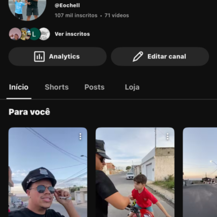 CANAL YOUTUBE MONETIZADO | 107K SUBS |+42 MILHÕES DE VIEWS | NICHO VLOGS & LIFESTYLE / ENTRETERIMENTO | PLACA DE PRATA