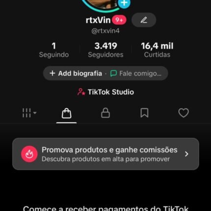 TIKTOK SHOP BR 3.400 SEGUIDORES - SEM DOC
