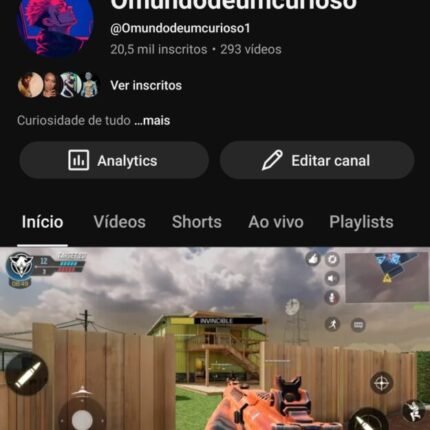 CANAL COM 20 MIL INSCRITOS