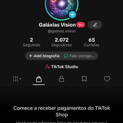 CONTA TIKTOK COM SHOP - 2 mil Seguidores - SEM DOC. SEM NENHUMA RESTRIÇÃ