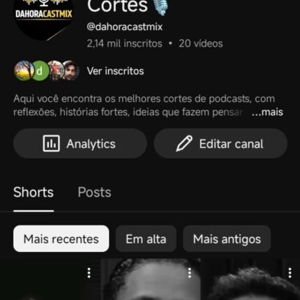 Canal Estruturado de Cortes de Podcast com Audiência Ativa 🎯