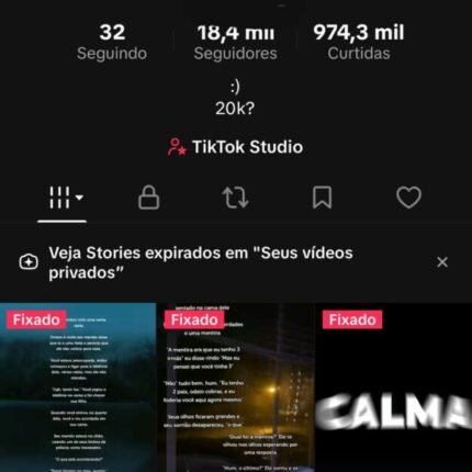 Conta com 18,4K super engajada e ex-monetizada