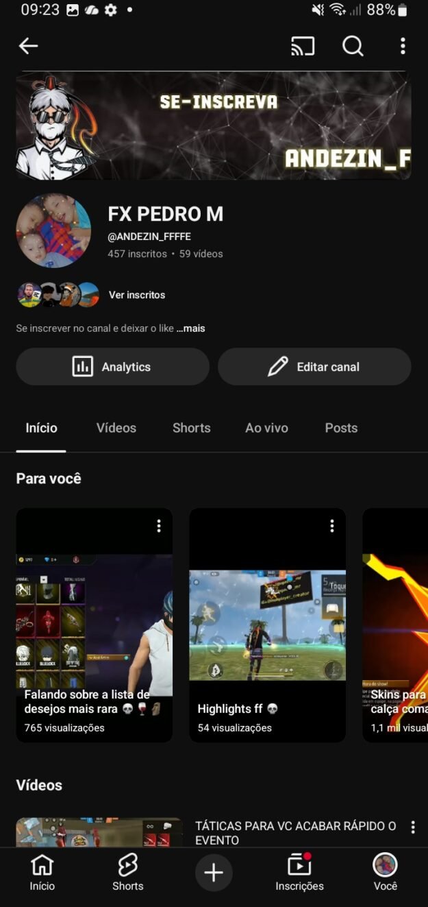 cropped-Screenshot_20260308-092359_YouTube.jpg Vendo canal de YouTube com mas de 100 vídeos e mas de 400 inscritos - Imagem 1