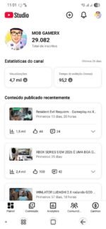 Canal de 29 mil inscritos