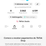 Conta TikTok BR com shop ativo,
