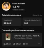 Canal YouTube Shorts – 1.500+ Inscritos