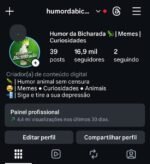 Conta com quase 17K de seguidores 100% autênticos e orgânicos