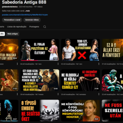 CANAL YOUTUBE NICHO ESPIRITUALIDADE + RELACIONAMENTOS (ALTA RETENÇÃO)