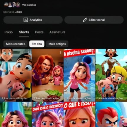 Canal YouTube Animação 3D - 192K Inscritos + Selo Verificado ✅ Alto Engajamento e Crescimento